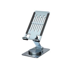 Conceptronic THANA08G Foldable Swivel Phone Stand, 360° Rotating Base, Adjustable Height