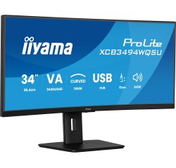 iiyama ProLite XCB3494WQSU-B1 écran plat de PC 86,4 cm (34") 3440 x 1440 pixels UltraWide Quad HD LED Noir