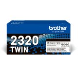 Pack of 2 Brother TN2320TWIN toner cartridges for laser printer