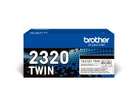 Pack of 2 Brother TN2320TWIN toner cartridges for laser printer