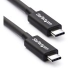 StarTech.com 2m Thunderbolt 3 Kabel, 20Gbps, 100W PD, 4K, Thunderbolt Gecertificeerd, Thunderbolt 4/USB 3.2/DisplayPort Compatibel, Zwart