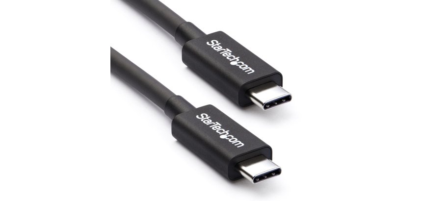StarTech.com 2m (6.6ft) Thunderbolt 3 Cable, 20Gbps, 100W PD, 4K, Thunderbolt Certified, Compatible with Thunderbolt 4/USB 3.2/DisplayPort