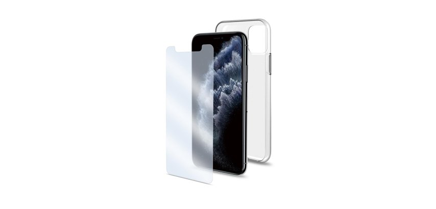 Celly COVGLASSAB1028 funda para teléfono móvil 17 cm (6.71") Transparente