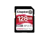 Kingston Technology 128GB Canvas React Plus SDXC UHS-II 280R/100W U3 V60 for Full HD/4K