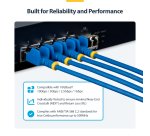 StarTech.com 2m Blue Ultra Slim Cat6A Ethernet Cable, Snagless, FTP, Pure Bare Copper Wire, 34AWG Slim RJ45 Network Patch Cord, Individually Tested
