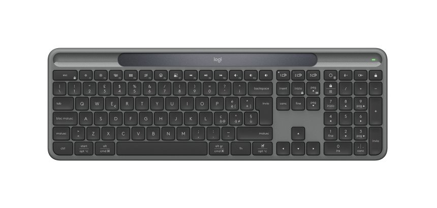 Logitech Signature Slim Solar+ K980 keyboard Universal RF Wireless + Bluetooth QWERTY Italian Graphite