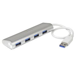 StarTech.com Hub USB a 4 porte, Da USB A a 4 porte USB-A, USB 5Gbps, design robusto, alimentazione via bus, hub USB 3.0 portatile per notebook