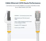 StarTech.com Câble Ethernet CAT8 Blanc de 1m, RJ45 Snagless, 25G/40G, 2000MHz, 100W PoE++, S/FTP, Fil de Cuivre Pur 26AWG, LSZH, Cordon de Raccordement Réseau Blindé avec Serre-Câble, Testé par Fluke Channel