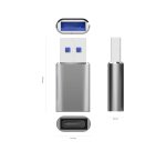 AISENS Mini Adaptador USB 3.2 Gen2 / USB 2.0 3A, Tipo USB-C/H-A/M, Gris