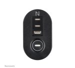 Neomounts DS22-840BL6 Multiprise de bureau avec pince et ports USB-C et USB-A - charge rapide