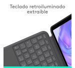 Logitech Combo Touch, Funda con Teclado, iPad Pro 11 Pulgadas (M4)(2024) - Teclado retroiluminado extraíble con Soporte abatible, Escritura cómoda, Modo Multiuso, Disposición QWERTY Español - Grafito