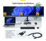 StarTech.com Triple-Monitor USB-C Docking Station, 140W Charging Dock voor MacBook Pro en Windows, 4K 60Hz HDMI of DisplayPort, TAA