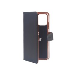 Celly Wally custodia per cellulare 15,5 cm (6.1") Custodia a libro Nero, Marrone