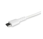 StarTech.com Cavo durevole da USB-C a Lightning da 1m bianco - Cavo di alimentazione/sincronizzazione in Fibra aramidica robusta per impieghi intensivi da USB tipo C a Lightening - Certificato Apple MFi per iPad/iPhone 12