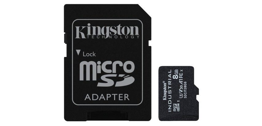 Kingston Technology Tarjeta 8GB microSDHC Industrial C10 A1 pSLC + adaptador SD