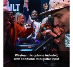 Sony ULT TOWER 10 - Altoparlante Bluetooth per feste con ULT POWER SOUND, bassi profondi e potenti, altoparlanti X-Balanced, illuminazione a LED a 360 gradi, funzioni per feste, microfono wireless, portatile, maniglia e ruote - Nero