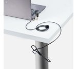 StarTech.com Câble Antivol pour Ordinateur Portable de 2m - Câble de Sécurité pour PC Compatible avec Noble Wedge/Nano/K-Slot, Câble de Verrouillage à Clé, Câble Antivol en Acier au Carbone Résistant aux Coupures