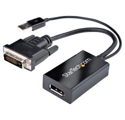 StarTech.com DVI naar DisplayPort adapter - USB-voeding - 1920 x 1200 - DVI naar DisplayPort converter - videoadapter - DVI-D naar DP