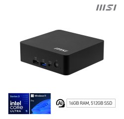MSI Cubi NUC AI+ 3MG-004EU Copilot+ PC Intel Core Ultra 5 322 16 GB DDR5-SDRAM 512 GB SSD Windows 11 Pro Mini PC Nero