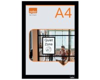 Porte-affiche nobo magnetique autocollant a4 cadre coloris  noir