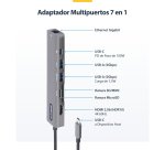StarTech.com Adaptador Multipuertos USB C - Docking Station USB Tipo C a HDMI 2.0 4K 60Hz - Entrega de Alimentación 100W Pass-through - SD - MicroSD - Hub USB 3.0 de 2 Puertos - GbE - con Cable 30cm