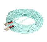 StarTech.com Câble à Fibre Optique Multimode LC/UPC vers LC/UPC OM4, Fibre LOMMF/VCSEL Zipcord 50/125µm, Réseaux 100G, Faible Perte d'Insertion, Cordon de Raccordement Fibre LSZH, 25m