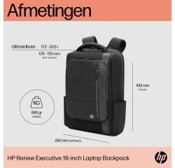 HP Renew Executive 16 inch laptopbackpack