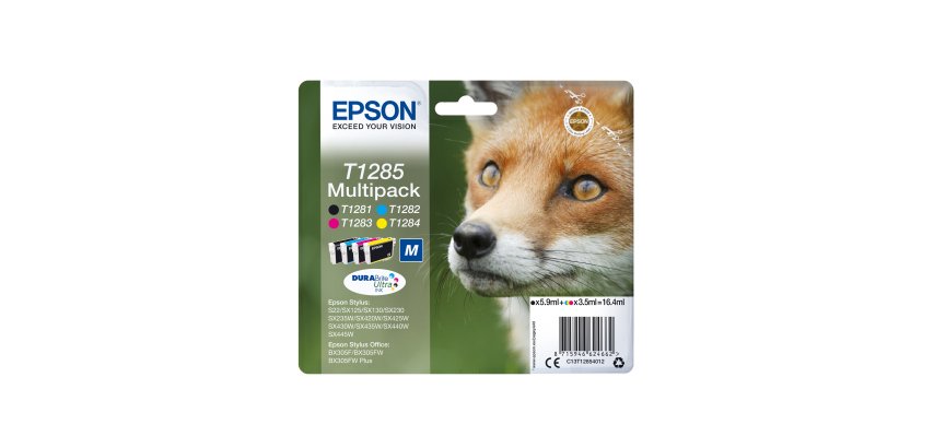 Epson T1285 Easy Mail Packaging - pack de 4 - noir, jaune, cyan, magenta - original - cartouche d'encre