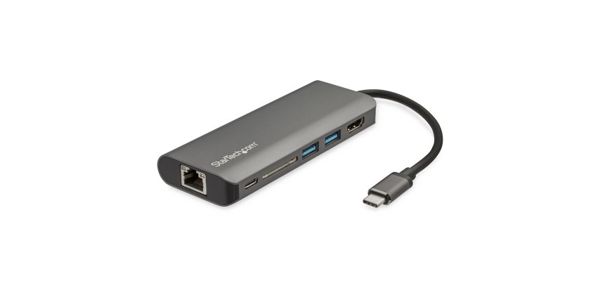 StarTech.com USB C Multiport Adapter mit HDMI - 4K - Mac/ Windows - SD Kartenleser - USB C zu USB 3.0 Hub - 2x USB-A 1x USB-C - 60W PD 3.0 - Aktualisierte Version des DKT30CSDHPD