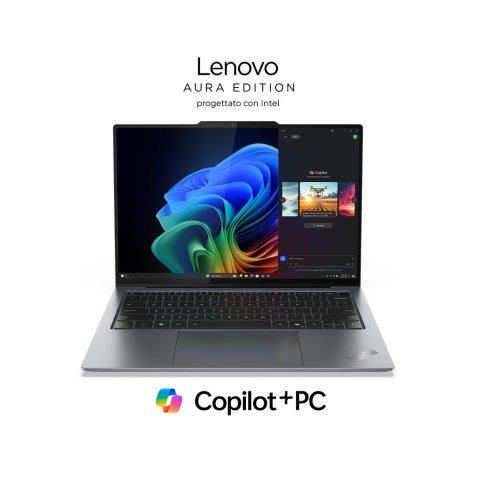 Lenovo ThinkPad X9-14 Gen 1 Copilot+ PC Intel Core Ultra 7 258V Laptop 35.6 cm (14") WUXGA 32 GB LPDDR5x-SDRAM 1 TB SSD Wi-Fi 7 (802.11be) Windows 11 Pro Italian Grey