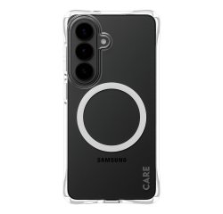 PanzerGlass CARE™ by ® Samba Case Transparent w. White Qi Samsung Galaxy S26 mobiele telefoon behuizingen 16 cm (6.3") Hoes Transparant