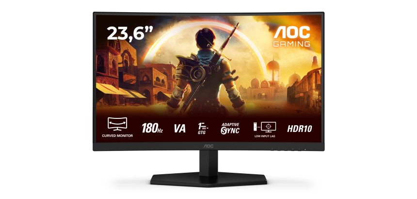 AOC G4 C24G42E écran plat de PC 59,9 cm (23.6") 1920 x 1080 pixels Full HD LED Noir, Rouge
