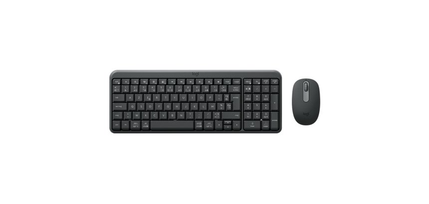 Logitech ERGO MK250 Compact Bluetooth Wireless Combo clavier Souris incluse Universel RF sans fil + Bluetooth AZERTY Français Graphite