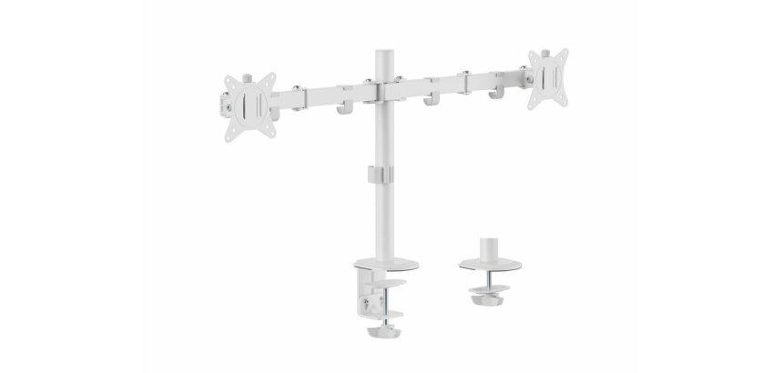 Equip 17"-32" Articulating Dual Monitor Desk Mount Bracket, White