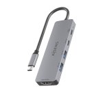 AISENS USB-C Dock 5 en 1, USB-C a 1xHDMI 2xUSB-A 1xUSB-C 1xUSB-C PD, Gris, 15cm