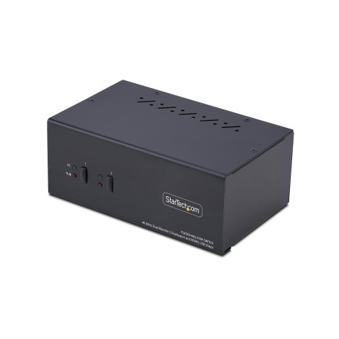 StarTech.com Commutateur KVM 2 Ports DisplayPort et HDMI, 4K 60Hz, 1 Moniteur HDMI et 1 Moniteur DP, Switch KVM 2 Ports, Hub USB 5Gbps 2 Ports, 2 Ports USB HID, Conforme TAA
