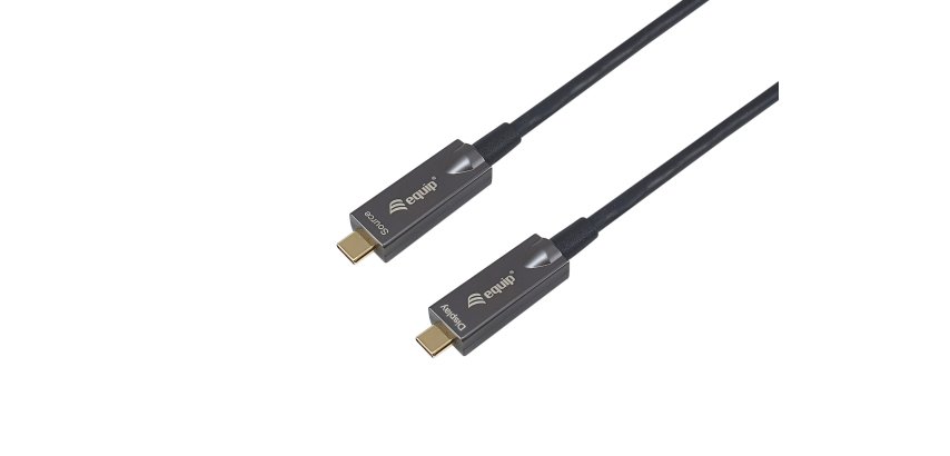Equip 119461 Cavo ottico attivo USB-C-C, M/M, 5,0 m, PD 60W, 4K/60Hz, 10Gbps, Video+Dati+PD