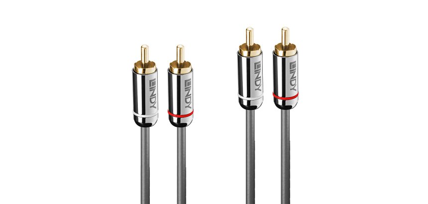 Lindy Câble Audio 2x RCA, Cromo Line, 3m