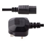 StarTech.com Câble d'Alimentation pour PC de 3m, 18AWG, BS 1363 vers C13, 10A 250V, Cordon d'Alimentation de Remplacement Noir, Cordon d'Alimentation Britannique, Câble d'Alimentation pour PC