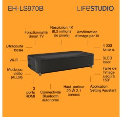 Epson Lifestudio Grand Plus EH-LS970B - Noir métallisé