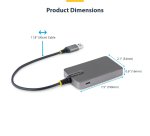 StarTech.com 4-Port USB-A Hub, 5Gbps, Bus Powered, USB-A to 4x USB-A Hub with USB-C Auxiliary Power Input, 1ft/30cm Host Cable, Portable Desktop/Laptop USB Hub