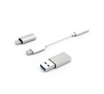 CoolBox KIT DE CONECTIVIDAD IPHONE/IPAD (LIGHTNING-JACK LIGHTNING-USBC USBC-LIGHTNING)