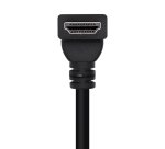 AISENS Cable HDMI V2.0 Acodado Premium Alta Velocidad / HEC 4K@60Hz 18Gbps, A/M-A/M, Negro, 1.0m
