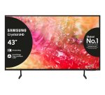 Samsung TV Crystal UHD 4K 43” UE43DU7170UXZT Smart TV Wi-Fi Black 2024, Processore Crystal 4K, 4K Upscaling, Slim Look Design, OTS Lite
