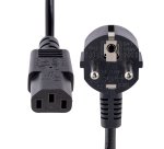 StarTech.com Cable de 1m (3 pies) de Alimentación para Ordenador, 18AWG, UE Schuko a C13, 250V 10A, Cable de Corriente, Cable de Fuente de Alimentación para Ordenador