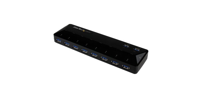 StarTech.com Concentrateur USB 3.0 (5Gbps) 10 ports avec Ports de Charge et de Synchronisation - 8 x USB-A, 2 x USB-A ports de Charge Rapide - Concentrateur USB Multiport Alimenté