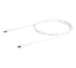 StarTech.com Cavo durevole da USB-C a Lightning da 1m bianco - Cavo di alimentazione/sincronizzazione in Fibra aramidica robusta per impieghi intensivi da USB tipo C a Lightening - Certificato Apple MFi per iPad/iPhone 12