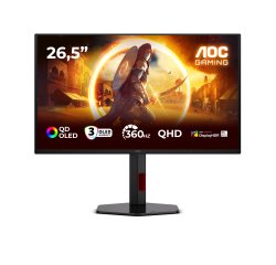 AOC G4 Q27G4SDR écran plat de PC 67,3 cm (26.5") 2560 x 1440 pixels Quad HD QD-OLED Noir, Rouge