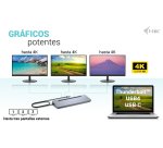 i-tec USB-C Metal Ergonomic 3x 4K Display Docking Station with Power Delivery 100 W + Universal Charger 100 W