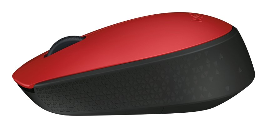 Logitech M171 - mouse - 2.4 GHz - black, red
